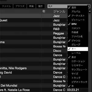 キー表示